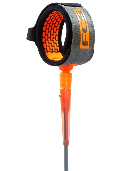 FCS Leash 6"- All Round Charcoal/Blood Orange	